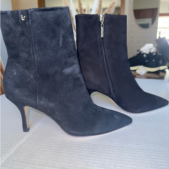 Larroudé Mini Kate in Black Suede 3 inch Heel - Picture 14 of 16